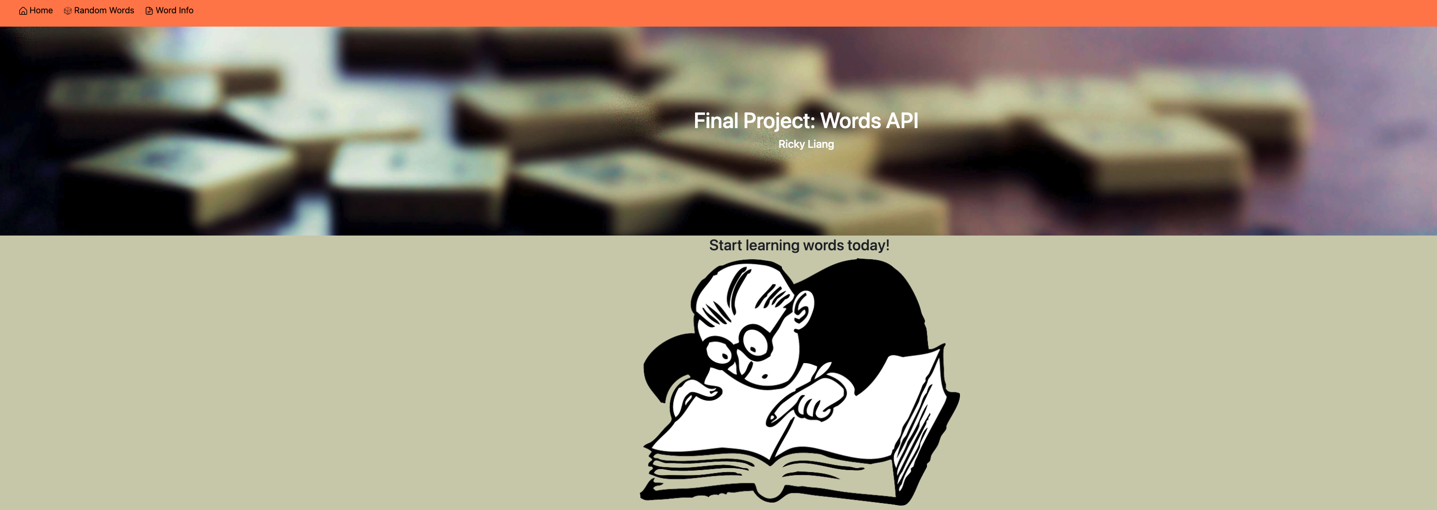 Screenshot of Ricky-L21 Words API Project